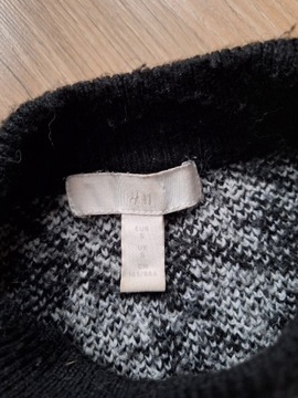 H&M sweter pudełkowy w pepitkę rozmiar S