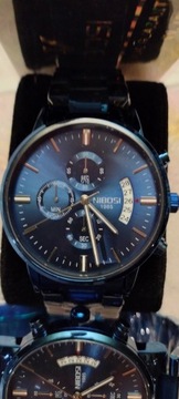 Zegarek NIBOSI na szczególne okazje błękit oceanu