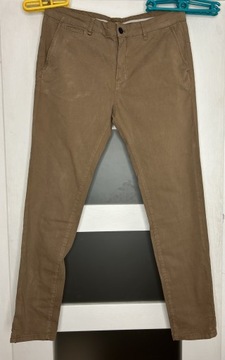 Spodnie męskie materiałowe brązowe Zara 44