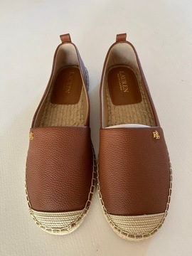 Ralph Lauren skórzane espadryle Cameryn