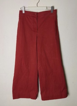 COS bawełniane spodnie kuloty z wysokim stanem