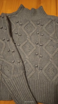 Niebieski krótszy sweter Orsay 34 36 