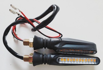 MIGACZE LED ŻÓŁTE PARA MOTOCYKL ROWER DESKA 12V