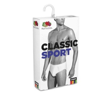 2 pack SLIPY classic SPORT czarn FRUIT of the LOOM