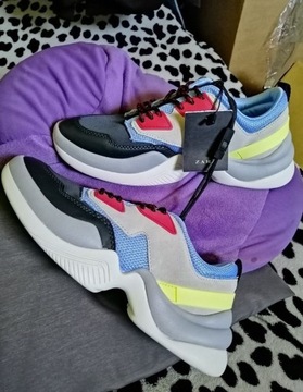 ZARA buty sneakersy półbuty sportowe Na platformie