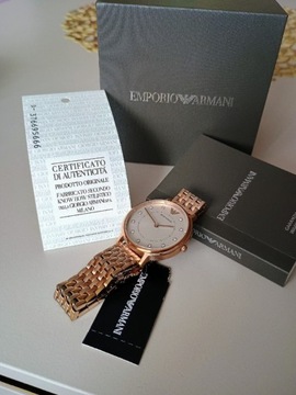 Zegarek damski Emporio Armani, różowe złoto