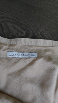 Zara Woman, beż. spódnica trapez ,ozdobne plisy, S