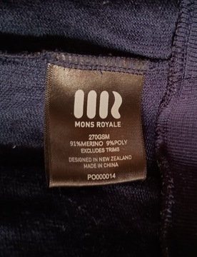 Mons Royale  Nowozelandzka bluza, 91% Merino, S/M