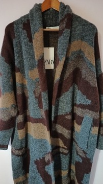 ZARA płaszcz kardigan sweter M 38