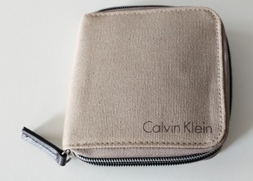 Portfel męski Calvin Klein ciemny beż 11cmx11cm 