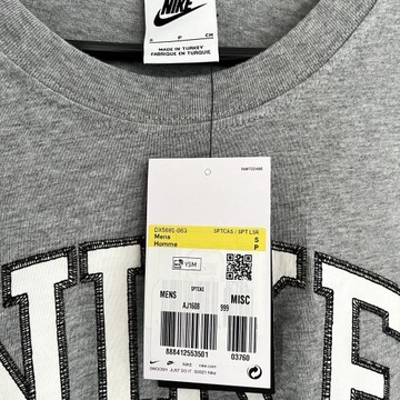 Koszulka t-shirt Nike haft logo tee central swoosh air tech drill szara