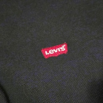 Koszulka polo bawełniana męska Levi's 100% bawełna ciemnozielona XL