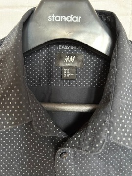 Koszula męska H&M XL czarna w drobne kropki