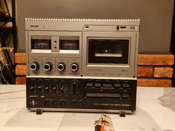 PHILIPS N2521 ! Kolekcjonerski magnetofon kasetowy