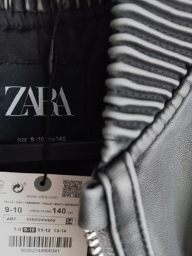 Zara kurtka skórzana unisex bomberka r.140