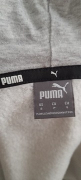 Szara bluza Puma z kapturem S 98% cotton