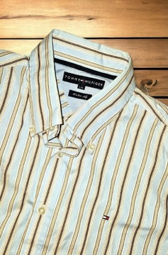 Koszula Tommy Hilfiger w pasy stylowa rozm XL