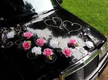 Dekoracja auta Ozdoba samochodu Ślubnego Serca