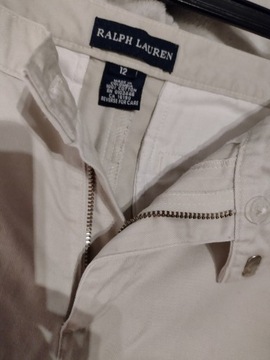 Spodnie Polo Chino Ralph Lauren proste dżinsy jasne beż eleganckie 