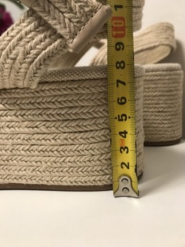 Pull&Bear espadryle, koturny z juty rozm. 41 - 27cm