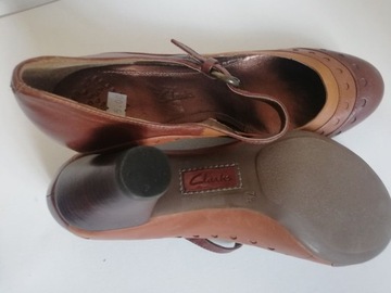 Clarks eleganckie, skórzane buty  r. 41 (UK 7 1/2)