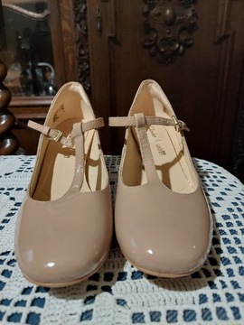 CZOLENKA BUTY SLUPEK CLARKS 37 23 NUDE CIELISTE