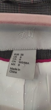 Marynarka w kratkę, żakiet H&M 38/M jak nowa