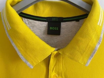 T-shirt męski polo HUGO BOSS żółty XXL