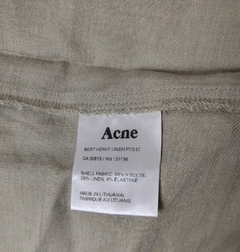 Acne Studios spodnie z wysokim stanem wiskoza len