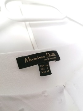 Massimo Dutti koszula biała plumeti bufiasty rękaw