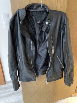 Kurtka męska skóra biker ramoneska H&M wiatrówka 