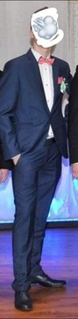 Мужской однобортный костюм Dastan slim темно-синий