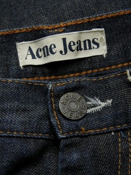 Acne Studios Max Raw luksusowe jeansy slim raw 