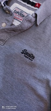 Superdry t-shirt  oryginalna koszulka polo slim fit rozmiar L, M