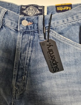 NOWE SuperDry worker spodenki jeansowe szorty 28 S