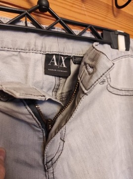 Spodnie jeansy szare pastel Armani Exchange 36 S