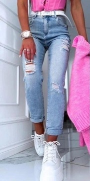 Spodnie jeansowe MOM FIT damskie (XL/42)