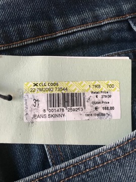 Dżinsy jeansy skinny PIERRE BALMAIN r. 31