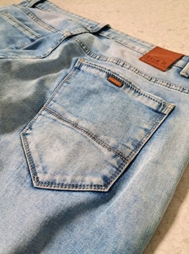 Spodnie męskie jeansowe, klasyczne, pas 50cm 