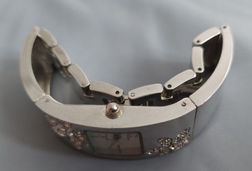Elegancki, filigranowy zegarek, srebrna bransoleta