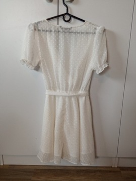 Biała kremowa letnia sukienka Shein XS