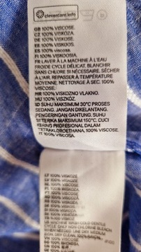 Letnia niebieska bluzka z wiskozy, H&M,  L-XL