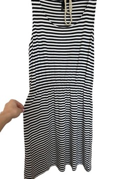 Sukienka tunika w pasy zebra na lato H&M S wiskoza