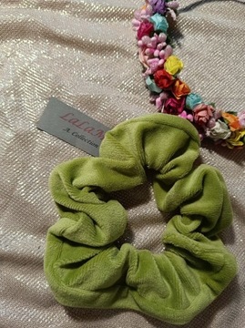 Scrunchie gumka frotka zielony 