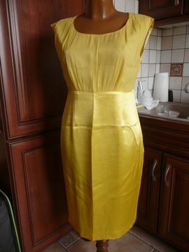 sukienka SIMPLE żółta 38 jedwab  CUDO