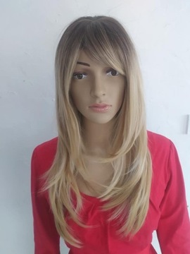 Peruka blond ombre z pasemkami