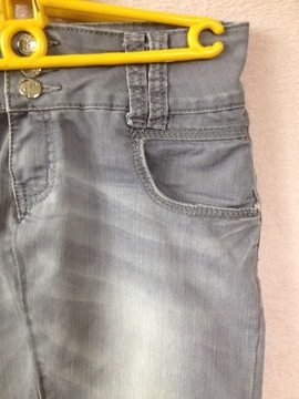 Jeansowa spódnica xs s 34 36 szara szyta ręcznie