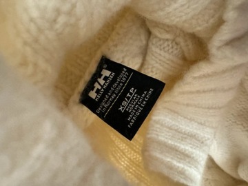 Helly Hansen wełniany sweter ecru XS