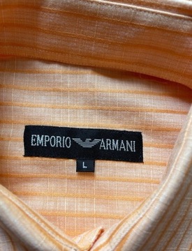 Koszula Emporio Armani na krótki  pomarańczow