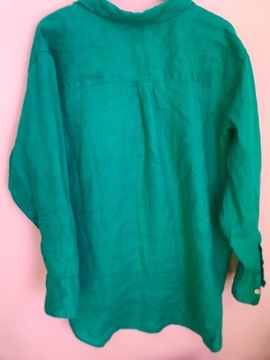 Lniana koszula, kolor morski M&S rozm. 2XL - 44